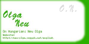 olga neu business card